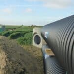 Baustelle auf einem Feld