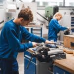 Zwei Azubis am arbeiten